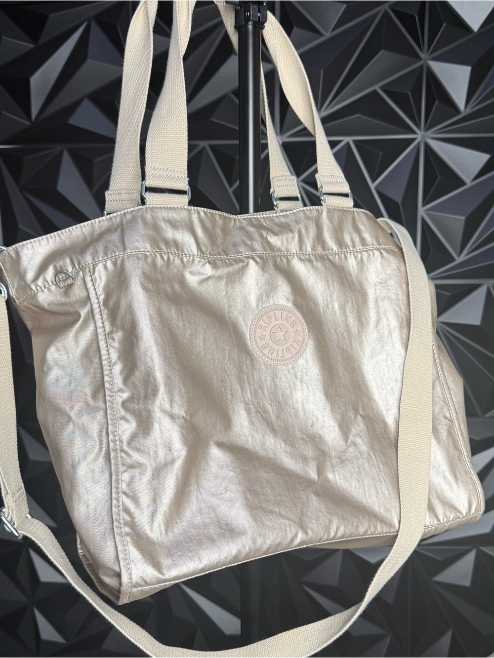 Kipling Gold Tote Bag Purse